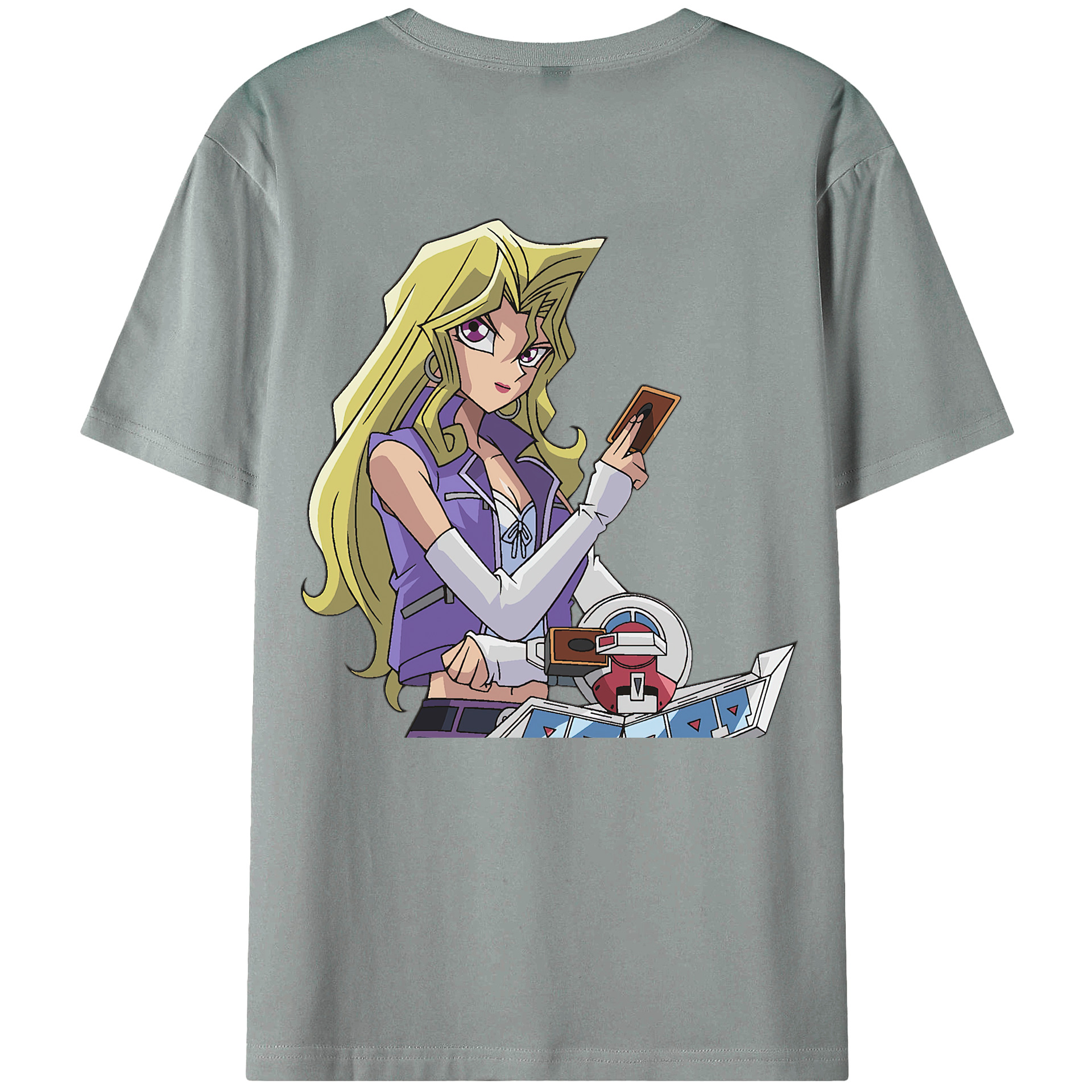 （画像用） 遊☆戯☆王 Yu-Gi-Oh! 綿100％ メンズ半袖Tシャツ（バックプリント） 通気性